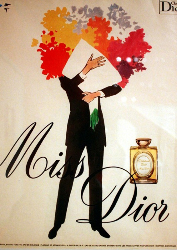 René Gruau's ad for Miss Dior Cherie, 1971