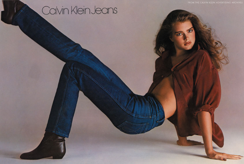Brooke Shields in a Calvin Klein Jean campaign by Richard Avedon, 1980
