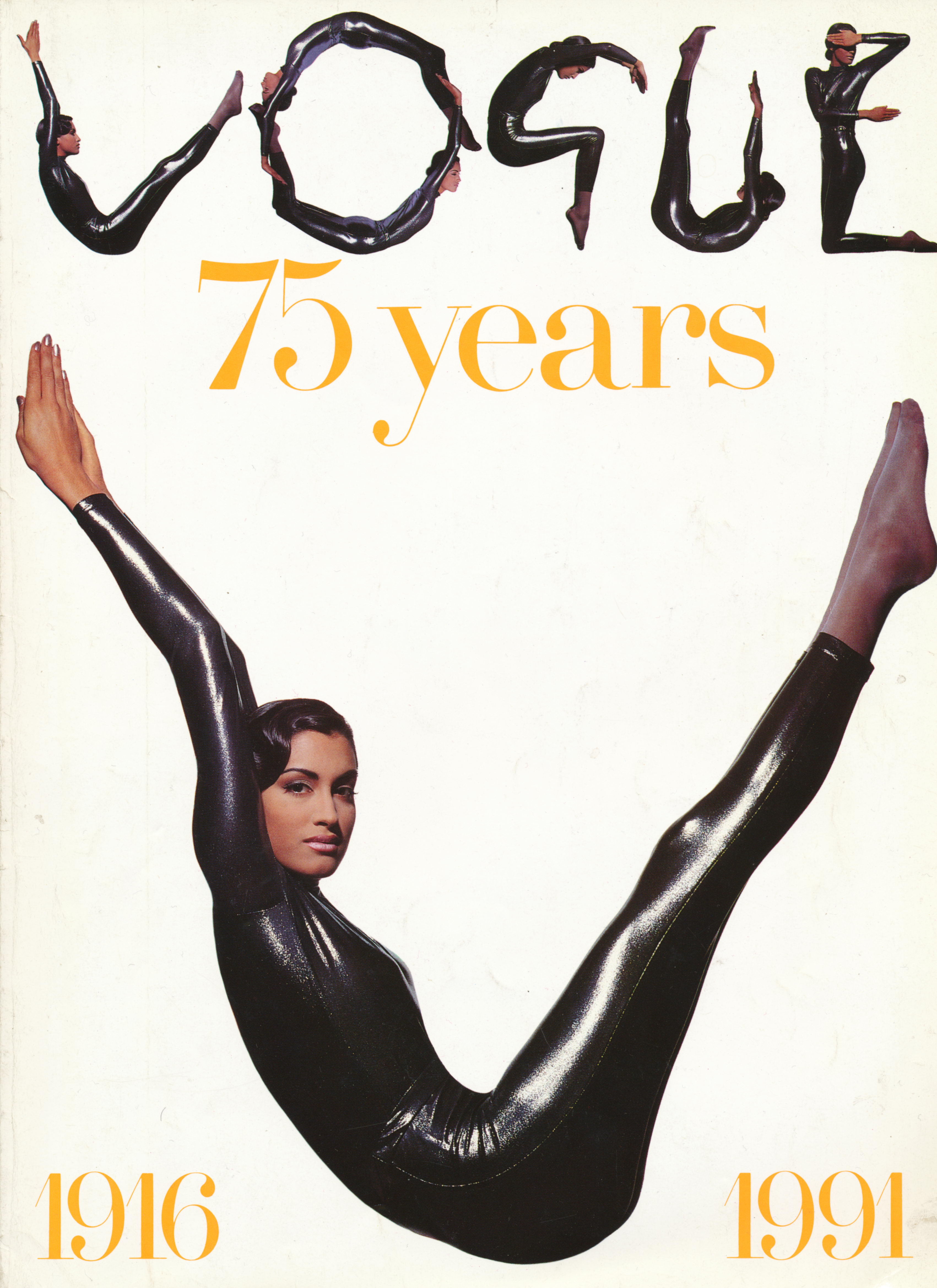 Yasmeen Ghauri by Tyen, British Vogue's Special Edition 75th Anniversary issue in June, 1991